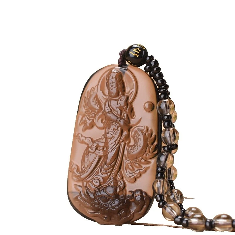 Collares y colgantes de moda con colgante natural de obsidiana