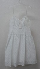 TWEEDS LADIES WHITE ADJUSTABLE SPAGHETTI STRAP SUMMER DRESS SIZE 8 NEW WITH TAGS