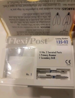 Essential Dental Systems 135-02 Flexi-Post Titanium Serrated Posts #2 Reamer