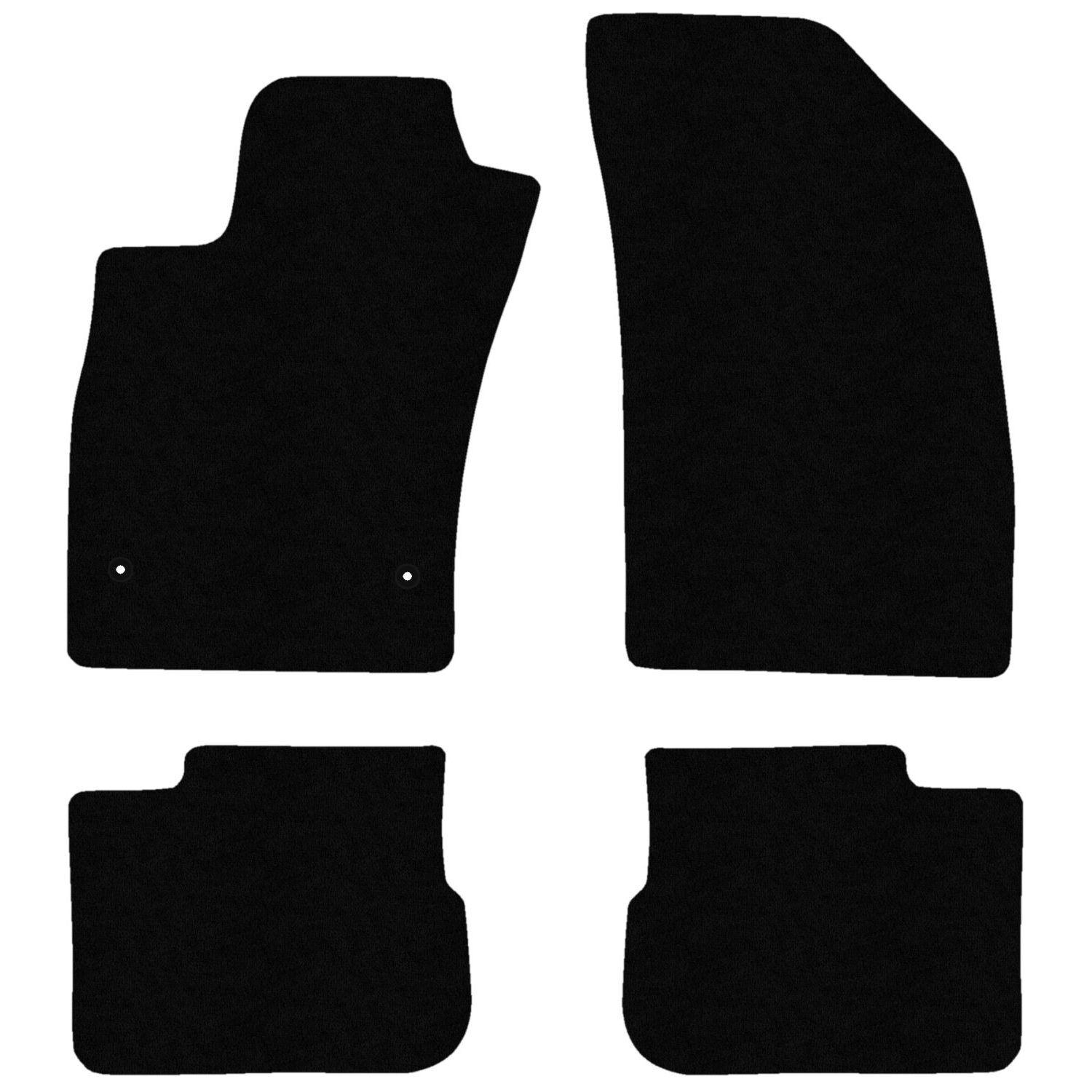 Tapis de sol premium en velours noir mat pour Fiat Tipo berline