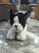 FAO Schwarz Boston Terrier Plush Puppy Dog Black White Realistic Stuffed Puppy