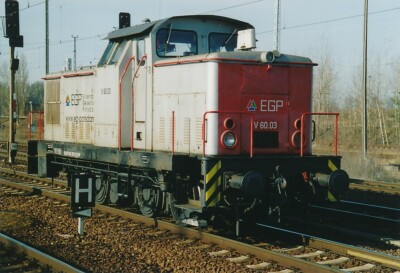 altes Foto V60.03 Bhf Schönefeld Diesellok 28.02.2008 ca. 10x15cm mg2-2450f