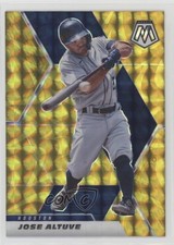 2021 Panini Mosaic Reactive Yellow Mosaic Prizm Jose Altuve #108 0r81