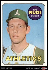 1969 Topps #587 Joe Rudi Athletics RC 5 - EX