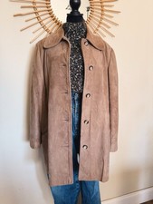 Vintage Leathers By New England Sports Wear Co. Suede Jacket In Camel Brown