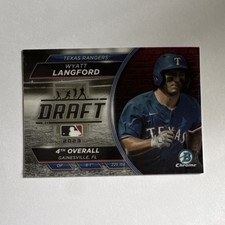 Topps 2023 Bowman Draft Night Wyatt Langford Chrome #BDN-9 Texas Rangers