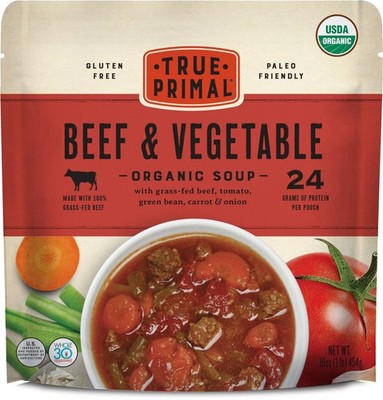 Beef & Vegetable Organic Soup 8-pack, Ready to eat, Gluten free, Paleo, Grass...