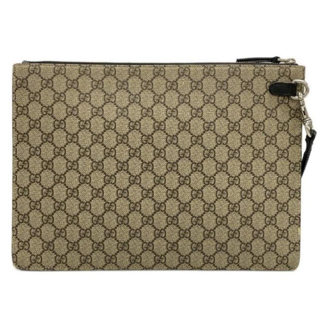 GUCCI GG Supreme Clutch Bag Beige Dark Brown Multi Used 25cm x 35cm thumbnail 4