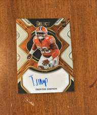 Trenton Simpson 2023 Panini Select Rookie Auto RS-TSI Clemson Ravens RC