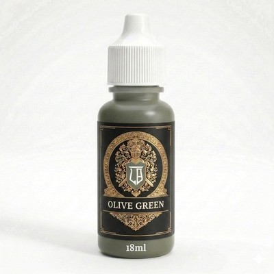 Ludus Bellum Model Paint for Miniatures 18ml Dropper Bottle - Olive Green