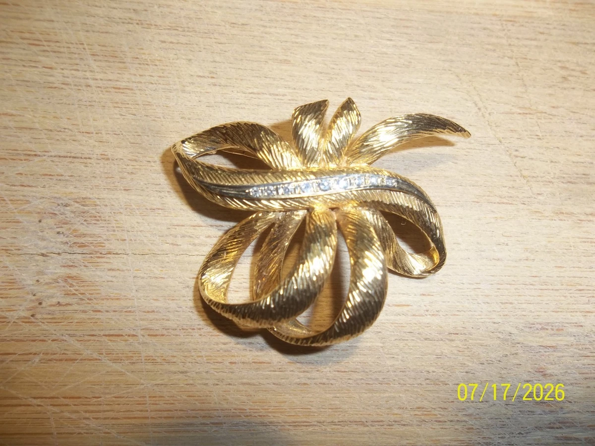 18k Gold Brooch In Retro Fine Pins & Brooches for sale | eBay