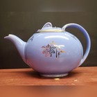 Vintage Hall USA 6 Cup Cadet Blue Hook Cover Teapot
