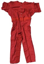 Real DOC State Prison Jail Inmate Uniform Coveralls Jumpsuit Red Medium Average