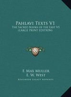 F. Max Muller | Pahlavi Texts V1 | Buch | Englisch (2011) | Ean 9781169844063