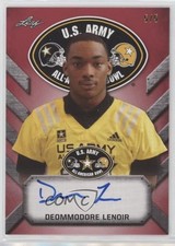 2017 Leaf Metal US Army All-American Bowl Red 5/5 Deommodore Lenoir Auto 3r4