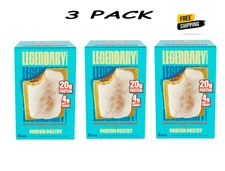 (3 PACK) Legendary Foods Protein Pastry - Brown Sugar Cinnamon 4 Bars.