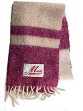 MARNI Logo Label Mohair Scarf, Pink, Striped, Women's, SCMC0062Y0