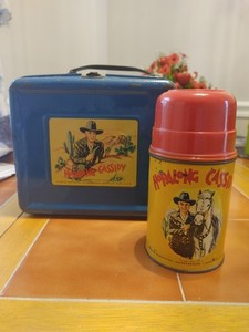 1950 Hopalong Cassidy Blue Lunchbox With Thermos