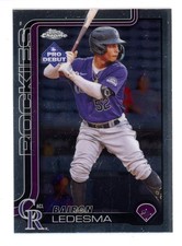 2025 TOPPS PRO DEBUT CHROME BAIRON LEDESMA (4) CARD LOT #PDC-192 ROCKIES