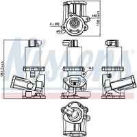 1X Nissens 98210 Agr-Ventil FüR Opel Vauxhall Fiat Alfa Romeo Lancia