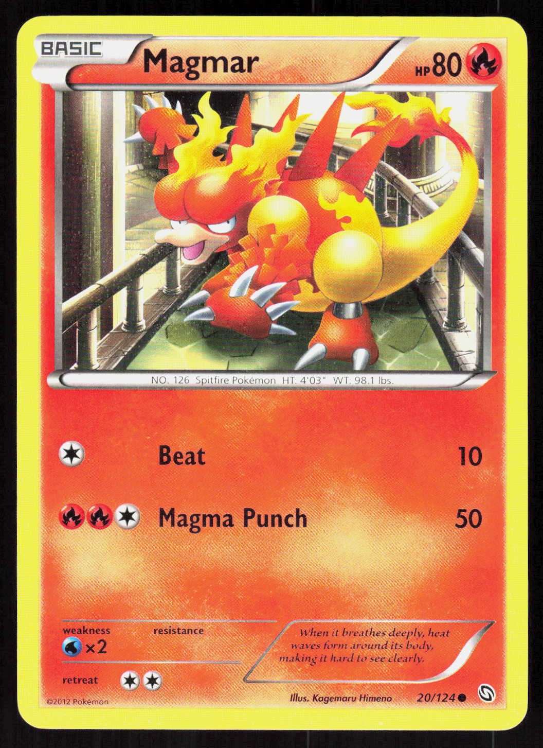 Magmar 20/124 Common Dragons Exalted Pokemon EN Near Mint