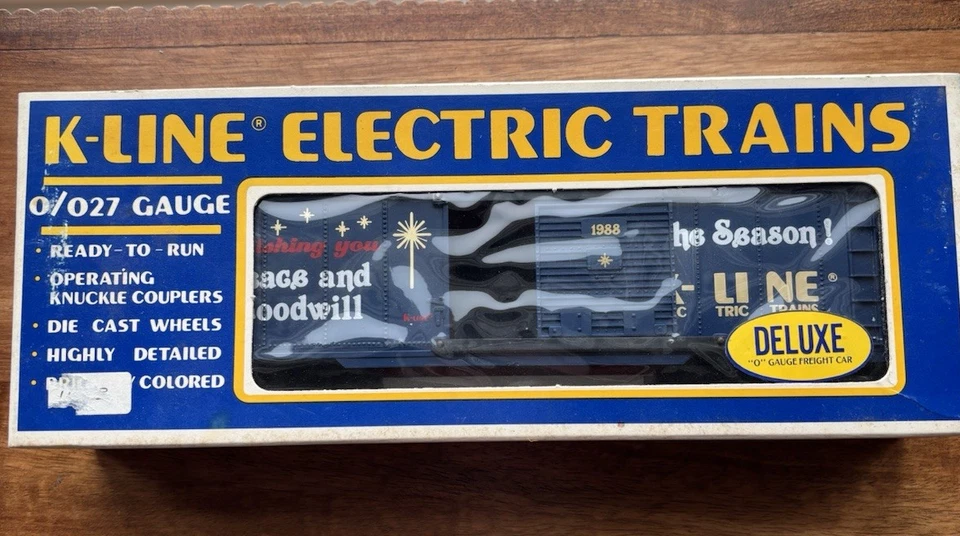 K Line K-6422 Electric Train O Gauge Railroad 1988 Christmas Boxcar w/Box - Image 3 of 4