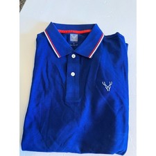 Blue Men's Collar Shirt Polo Golf Shirt Small C914