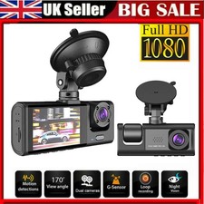 1080P Dual Lens Car Dash Cam Recorder G Sensor DVR Front and Rear Camera Video