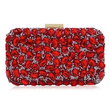 Clutch Purses For Women Crystal Clutches Evening Bags Gemstone Clutch Purse F...