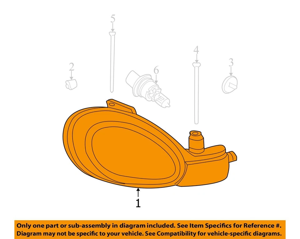 ПОДХОДИТ * 2005 DODGE НЕОНОВЫЕ ПАССАЖИРСКИЕ БОКОВЫЕ ФАРЫ 5303550AM - НОВЫЙ OEM - Изображение 3 из 4