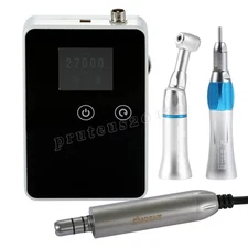 Dental Portable Electric Polish Micro Motor / + Straight Handpiece Contra Angle