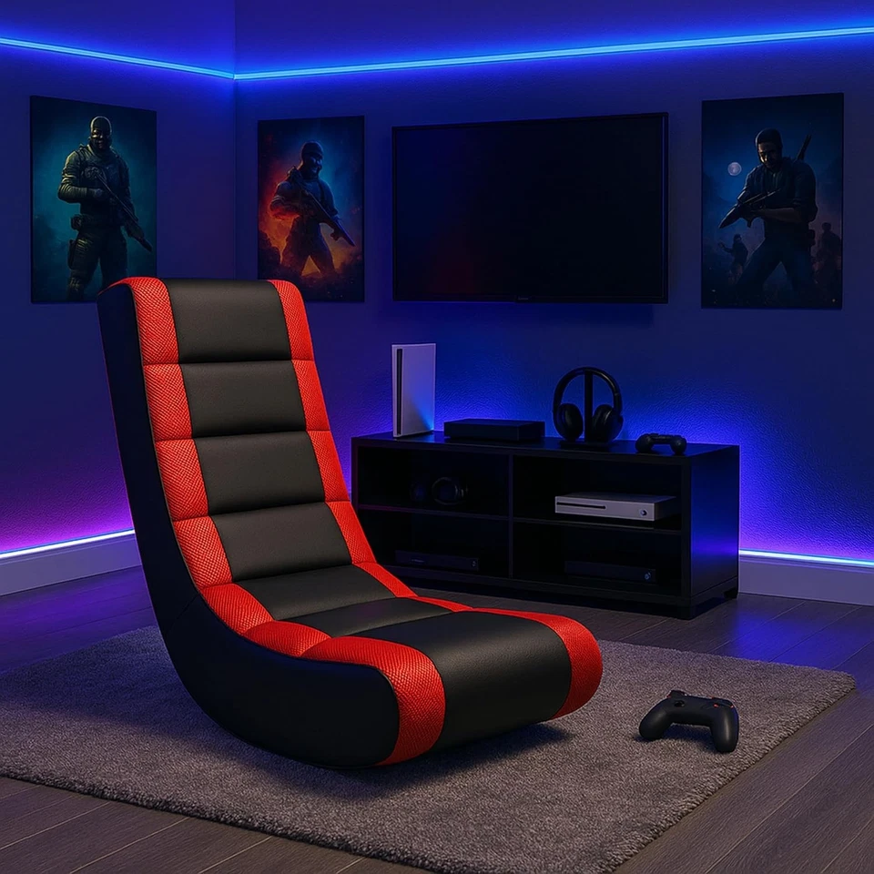 The Crew Furniture Classic Video Rocker Floor Gaming Chair, Kids and Teens, Raci - Image 2 of 4