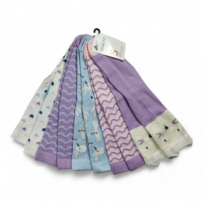 M&S Collection 5er Pack Cotton Rich Bunny & Striped Socken