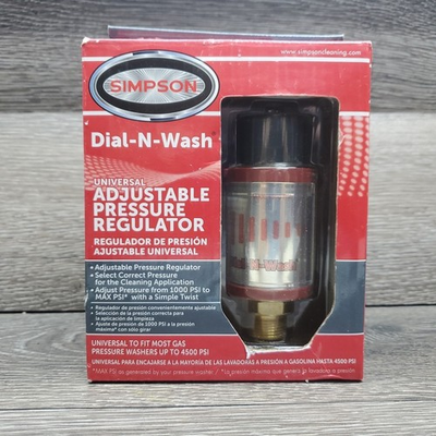 #ad Simpson Dial N Wash Adjustable Pressure Washer Regulator Hose Attachment 4500PSI $15.83