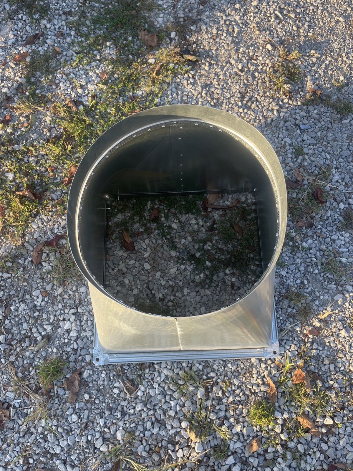 22x22in Square Tdc Flange To 16in Round Duct Transition, 24in Length