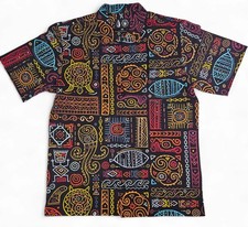 Tachuntfish THF Mojito Polynesian Button Up Shirt Mens Large Original Fit