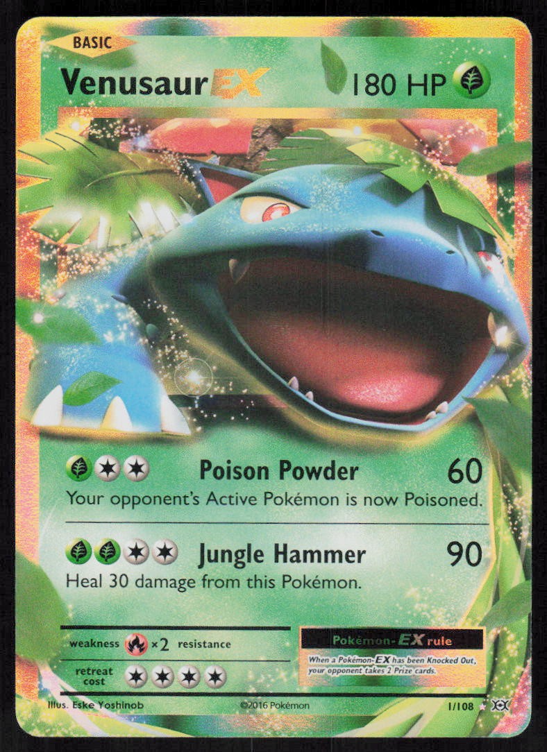 Venusaur EX 1/108 Holo Ultra Rare Evolutions Pokemon Near Mint