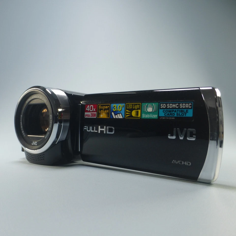 JVC Everio GZ-E207BEK Handheld High Definition HDD Camcorder Black Tested - Image 2 of 4