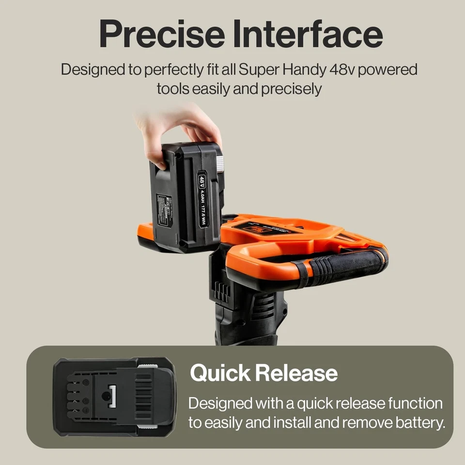 Batería recargable de iones de litio SuperHandy Super Duty Pro 48V DC 4Ah Foto 2 de 4