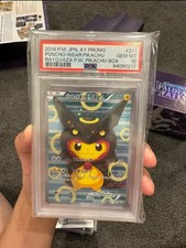 PSA10 Poncho Wearing Pikachu Black Rayquaza 2016 Pokemon Japanese XY Promo #231