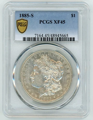 1885-S MORGAN DOLLAR PCGS XF45