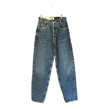 AGOLDE Tapered Baggy Jeans NWT High Rise Button Fly Organic Blue Denim Size 23