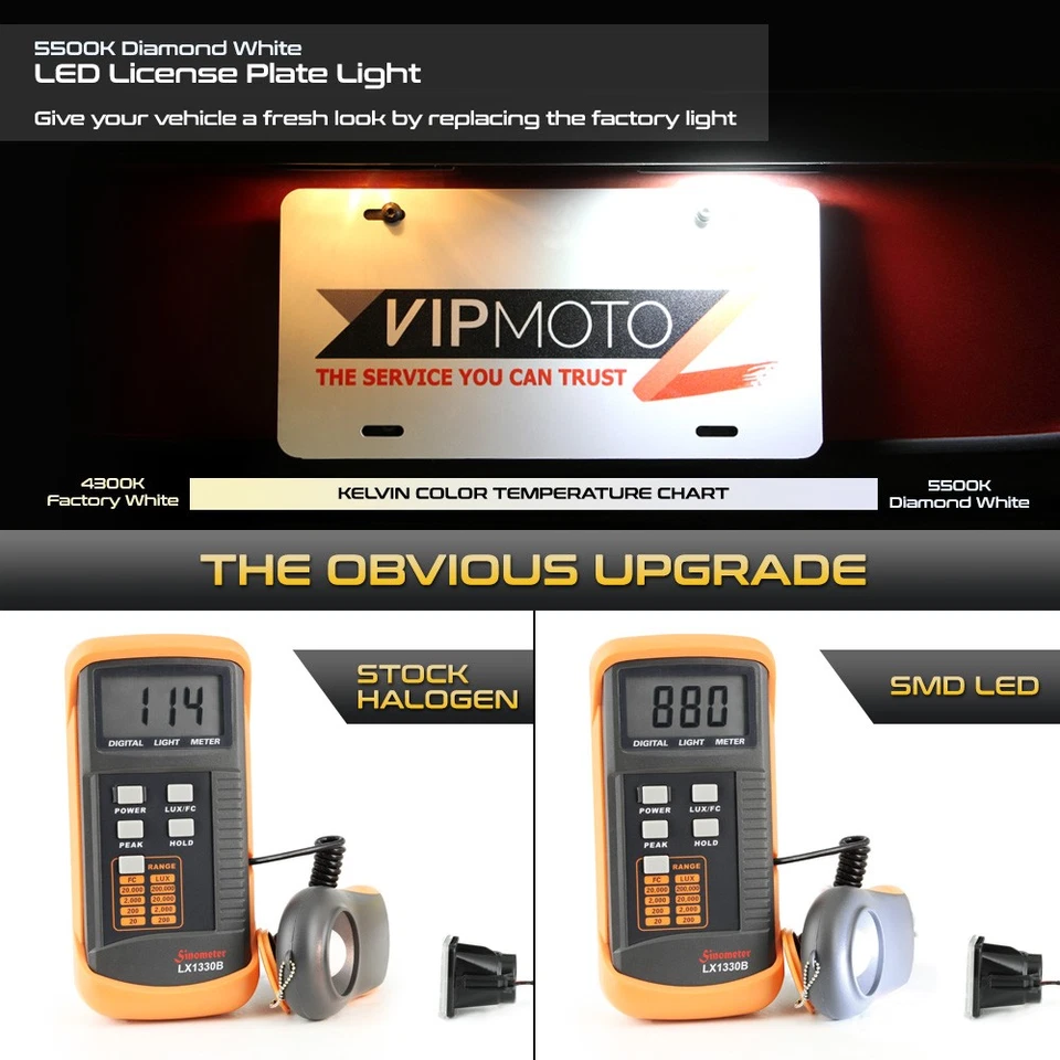 For 2016-22 Toyota Tacoma/14-22 Tundra Full LED Black License Plate Lights Lamps - Изображение 3 из 4