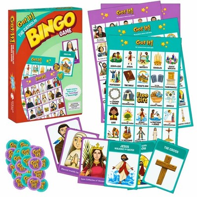 Got It! The Catholic Bingo Game - 2-in-1 Saints & Church Edition - 24 Double-...