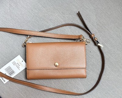 Michael Kors Mercer Small Snap Leather Crossbody Smart Phone Wallet Lady Purse
