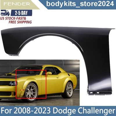 Primed Front Driver Side Fender For 2008-2020 2021 2022 2023 Dodge Challenger