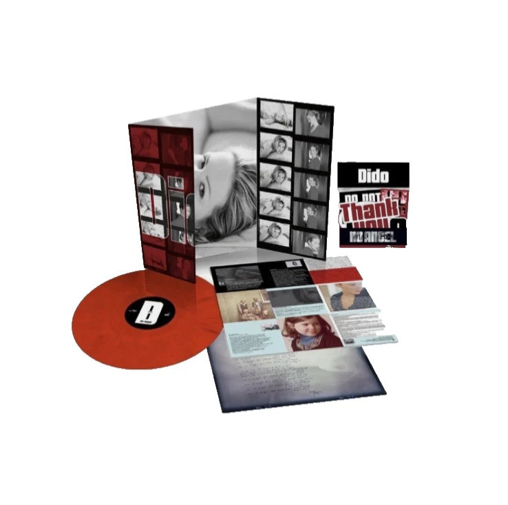 no angel DIDO red marble vinyl signed lyric sheet insert & sticker set PROOF INC - Image 3 of 4
