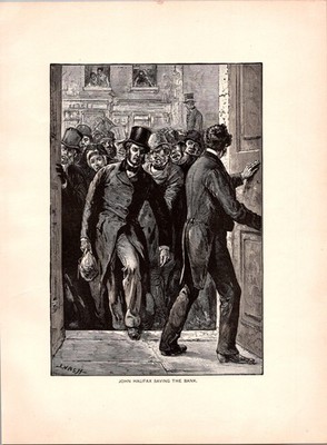 John Halifax Saving The Bank Dinah M Mulock's J Nash 1902 Book Plate Print TL27