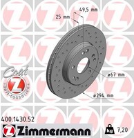 2X Bremsscheibe Sport Z Zimmermann 400.1430.52 FüR Mercedes A124 C124 S124 W124