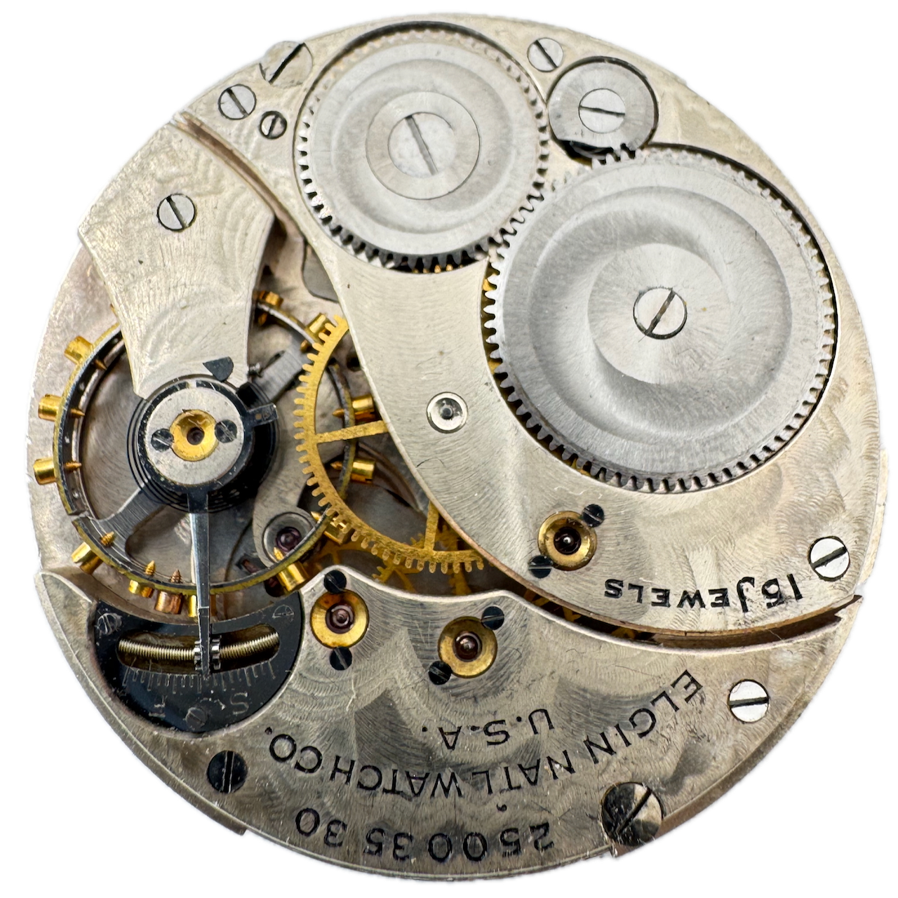 1922 Elgin 15 Jewel Antique 12 Size Mechanical Pocket Watch Movement 315 USA